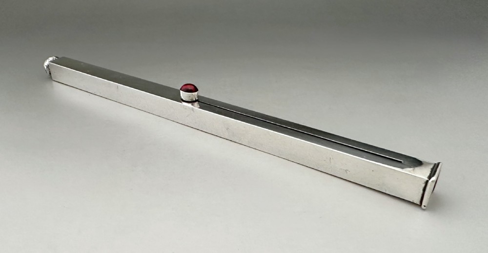 An extremely rare silver ruler with Wax seal & Pencil View V