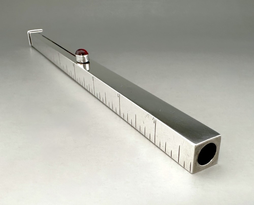 An extremely rare silver ruler with Wax seal & Pencil View IX