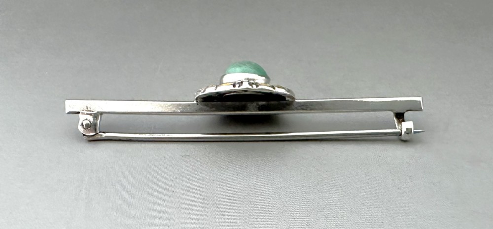 An attractive silver and Amazonite bar brooch View VI