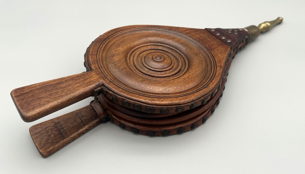 An excellent pair of Mahogany fireside bellows View III