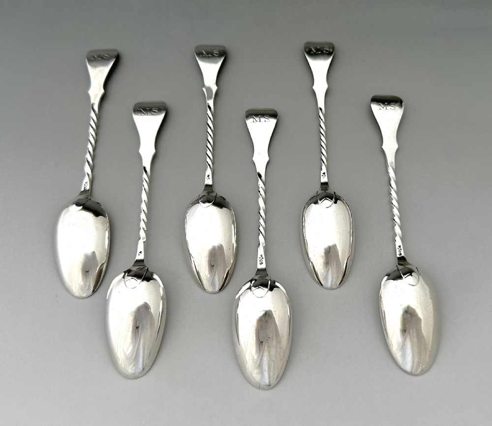 An excellent set of 6 Scottish Provincial silver teaspoons View V