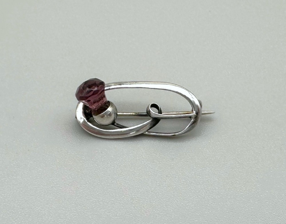 A lovely Charles Horner silver thistle brooch