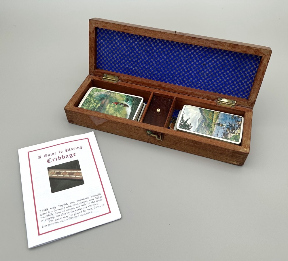 A delightful Victorian Mahogany Cribbage board box View V