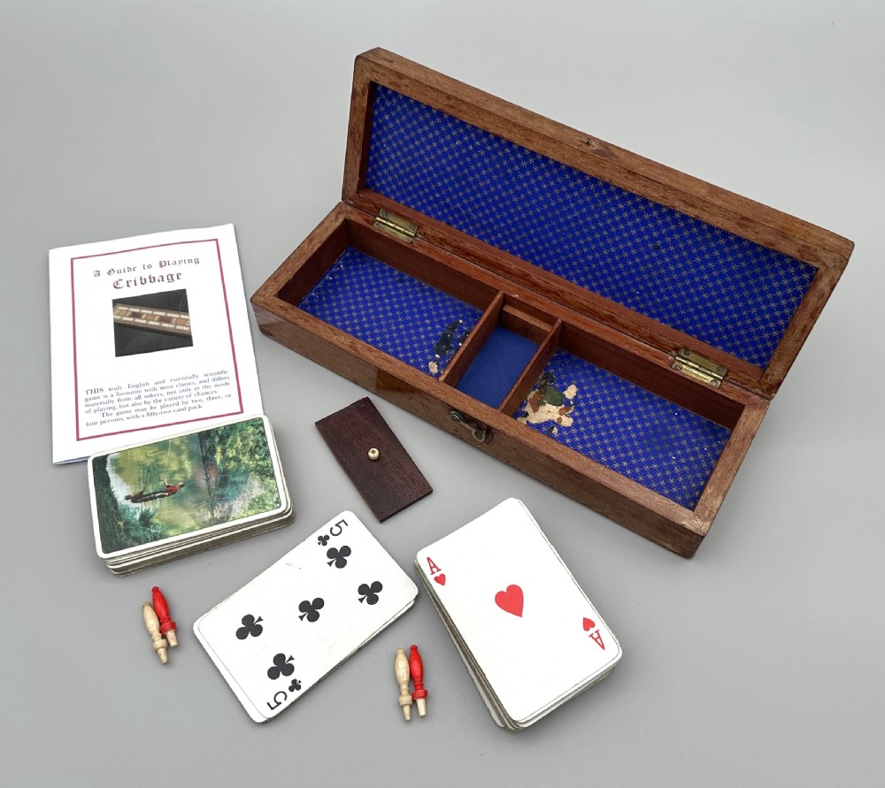 A delightful Victorian Mahogany Cribbage board box View VI