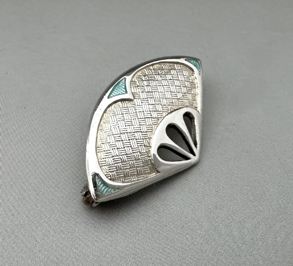 An attractive silver & enamel Charles Horner brooch View III