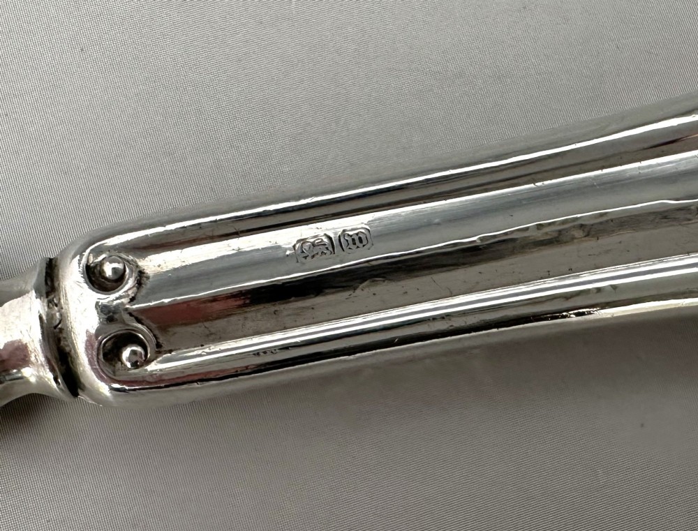 A useful set of 6 boxed silver handled butter knives View VIII
