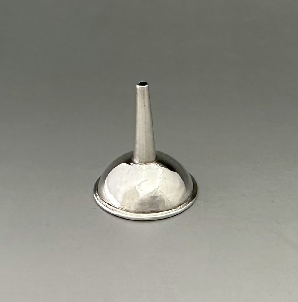 A charming Old Sheffield plate perfume funnel