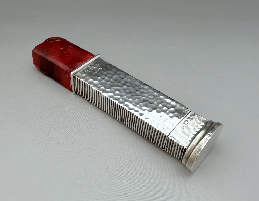 A rare Edwardian silver Vesta & sealing wax combo