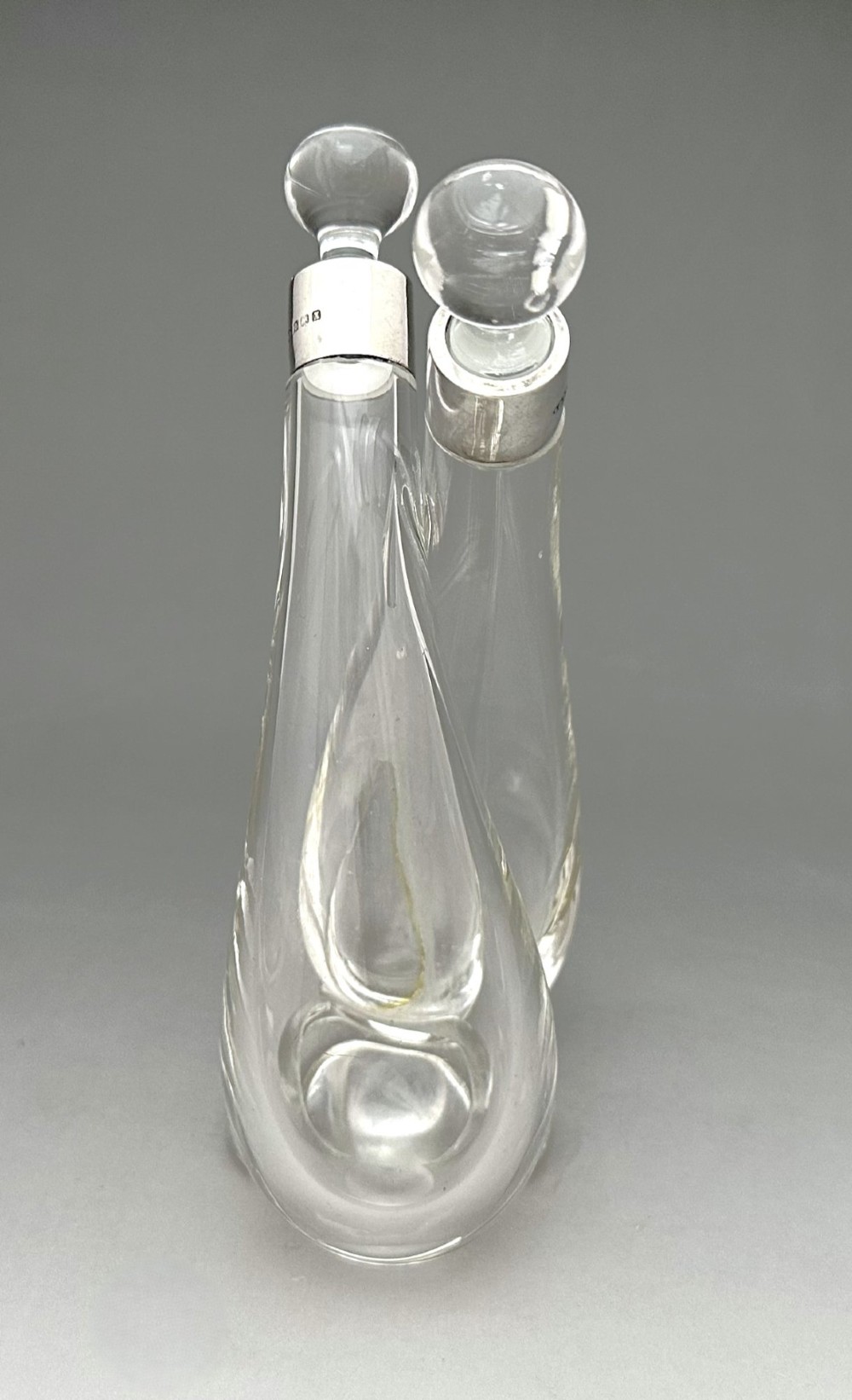 A George V silver mounted oil & vinegar duo View II