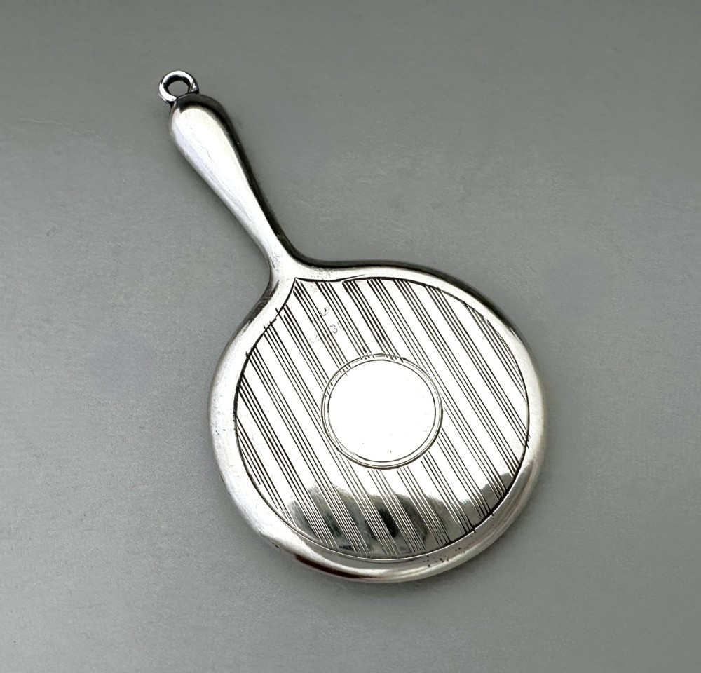 A Stylish Silver Chatelaine Or Handbag Mirror View III