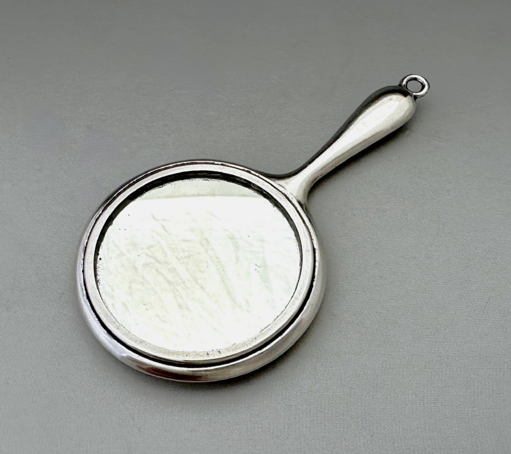 A Stylish Silver Chatelaine Or Handbag Mirror View IV