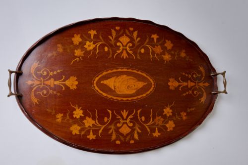 AN INLAID VICTORIAN TRAY OF PRODIGIOUS PROPORTIONS - ADDITIONAL PHOTO 1