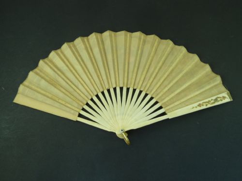 HAND PAINTED FAN EUROPEAN SEQUIN SIGNED POUTNEL EVENTAIL DUVELLEROY BOXED - ADDITIONAL PHOTO 4