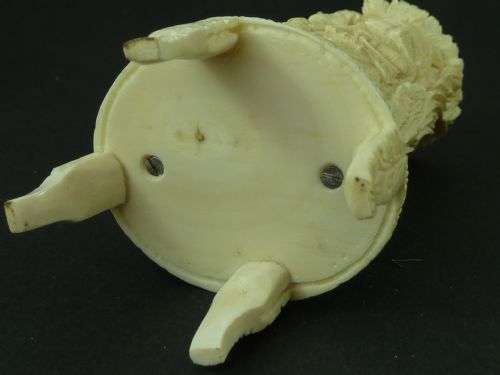 CARVED IVORY FIGURE GROUP INDIAN - ADDITIONAL PHOTO 3