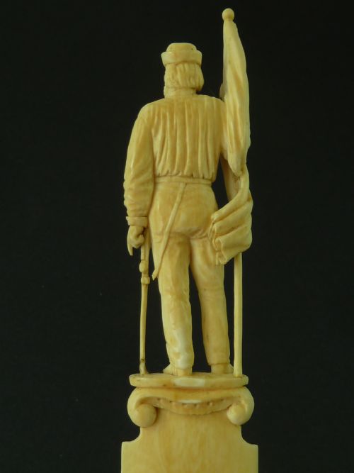 GARIBALDI EUROPEAN CARVED IVORY PAPER KNIFE PAGE TURNER - ADDITIONAL PHOTO 3