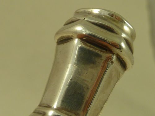 1721 ENGLISH BRITANNIA STANDARD SEAMED CAST SILVER TAPERSTICKS DAVID GREEN LONDON CANDLESTICKS - ADDITIONAL PHOTO 8