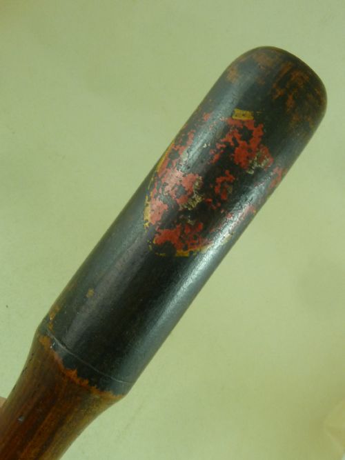 NEWCASTLE HAND PAINTED WOODEN POLICE TRUNCHEON TIPSTAFF GR III GEORGE 3 ANTIQUE - ADDITIONAL PHOTO 4