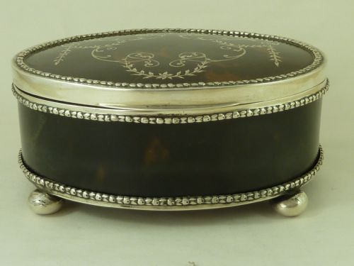 VICTORIAN TORTOISESHELL SILVER PIQUE JEWELLERY BOX CHARLES BOYTON ANTIQUE - ADDITIONAL PHOTO 3