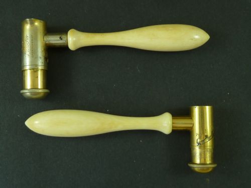 pair hawksley ivory handled black powder shot measures gun pistol accessory - CATEGORY: ANTIQUE MISCELLANEOUS - DATED 19TH CENTURY