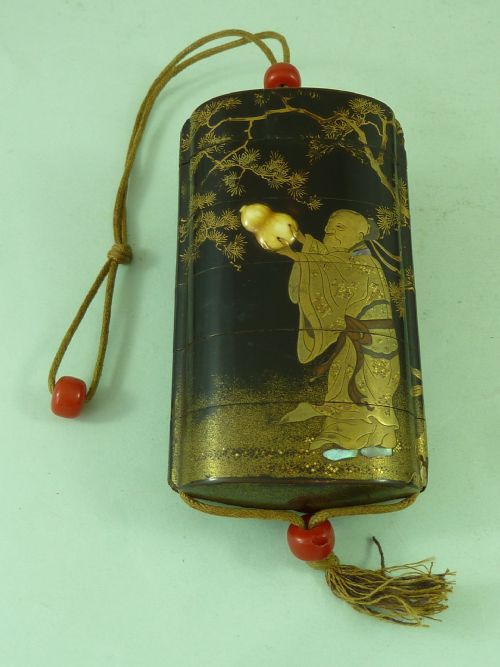 japanese lacquer inro meiji period - CATEGORY: ANTIQUE MISCELLANEOUS - DATED 1890