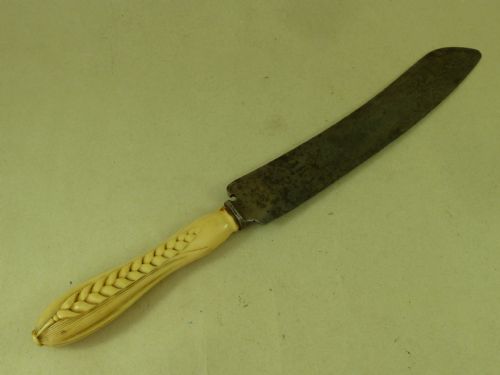 ivory handled bread knife morton cheapside london antique - CATEGORY: ANTIQUE MISCELLANEOUS - DATED 1850