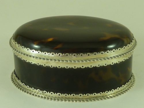 victorian tortoiseshell silver jewellery box william comyns 1889 antique - CATEGORY: ANTIQUE BOXES - DATED 1890