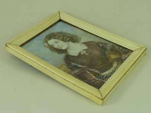 LOLA MONTEZ DANCER ACTRESS KARL JOSEPH STIELER HAND PAINTED PORTRAIT MINIATURE ANTIQUE - ADDITIONAL PHOTO 2