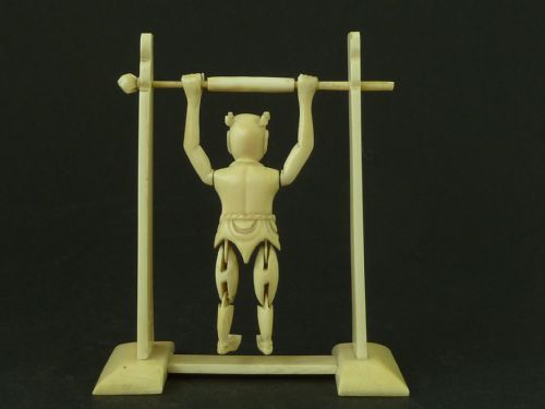 CHINESE EXPORT ACROBAT PUZZLE BOX COMPENDIUM TOY IVORY GAMES - ADDITIONAL PHOTO 1