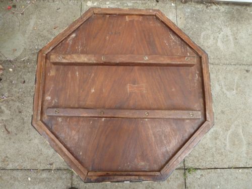 ANGLO INDIAN SANDALWOOD BONE INLAID FOLDING OCTAGONAL CHESS TABLE MOORISH MEDIUM ANTIQUE - ADDITIONAL PHOTO 4