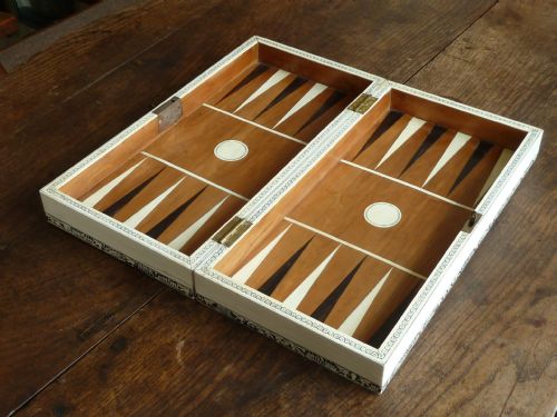 ANGLO INDIAN VIZAGAPATAM GAMES COMPENDIUM CHESS BACKGAMMON EBONY IVORY SANDALWOOD - ADDITIONAL PHOTO 7