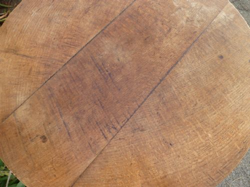 LARGE WELSH OAK CRICKET TABLE ANTIQUE - ADDITIONAL PHOTO 2