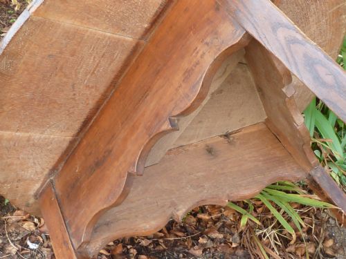 LARGE WELSH OAK CRICKET TABLE ANTIQUE - ADDITIONAL PHOTO 4