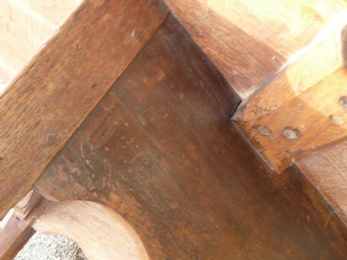 LARGE WELSH OAK CRICKET TABLE ANTIQUE - ADDITIONAL PHOTO 5