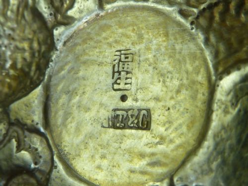 CHINESE EXPORT SILVER BOX DRAGONS PEARLS TRINKET MARKED TC ANTIQUE - ADDITIONAL PHOTO 6