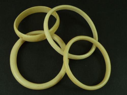 four ivory bangle bracelets india africa - CATEGORY: ANTIQUE JEWELLERY - DATED 1900