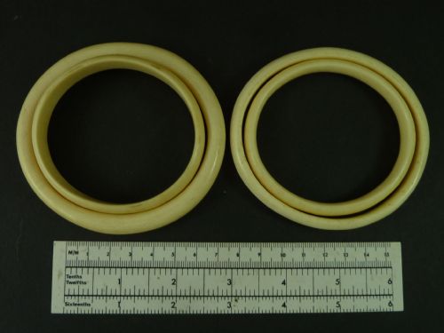 FOUR IVORY BANGLE BRACELETS INDIA AFRICA - ADDITIONAL PHOTO 4