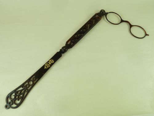 NEGRETTI ZAMBRA LONDON TORTOISESHELL LORGNETTES OVAL FRAME SPECTACLES ANTIQUE - ADDITIONAL PHOTO 3