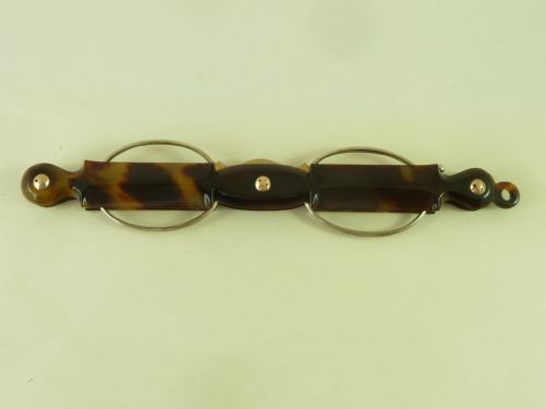 SILVER GILT TORTOISESHELL LORGNETTES OVAL FRAME SPECTACLES ANTIQUE - ADDITIONAL PHOTO 2