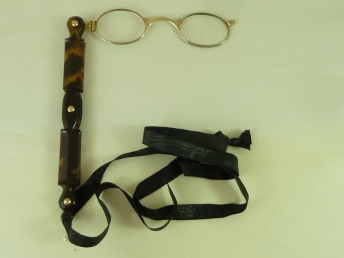 SILVER GILT TORTOISESHELL LORGNETTES OVAL FRAME SPECTACLES ANTIQUE - ADDITIONAL PHOTO 7