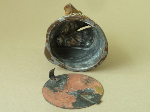VICTORIAN BULLDOG COLD PAINTED METAL MONEY BOX ANTIQUE - ADDITIONAL PHOTO 6