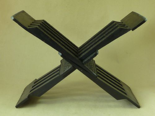 FOLDING EBONY KORAN STAND X REHAL LECTERN CARVED ISLAMIC QURAN PUZZLE - ADDITIONAL PHOTO 3