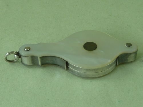 SILVER FOLDING HINGED BRIDGE UNSPRUNG LORGNETTE MOP C1800 SPECTACLES - ADDITIONAL PHOTO 1