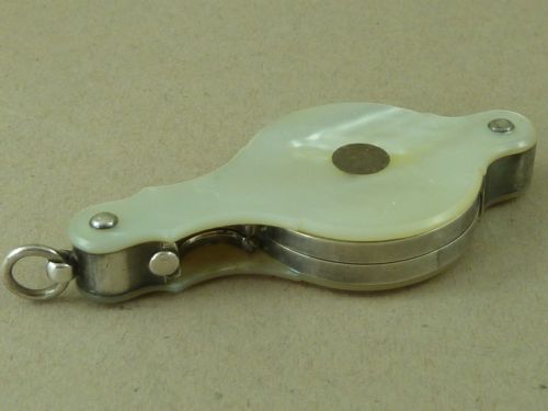SILVER FOLDING HINGED BRIDGE UNSPRUNG LORGNETTE MOP C1800 SPECTACLES - ADDITIONAL PHOTO 3