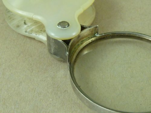 SILVER FOLDING HINGED BRIDGE UNSPRUNG LORGNETTE MOP C1800 SPECTACLES - ADDITIONAL PHOTO 6