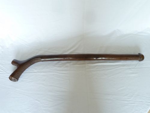 FIJI ISLAND OCEANIC TRIBAL GUN STOCK WAR CLUB GATAWAKA KIAKAVO CARVED HARDWOOD - ADDITIONAL PHOTO 1