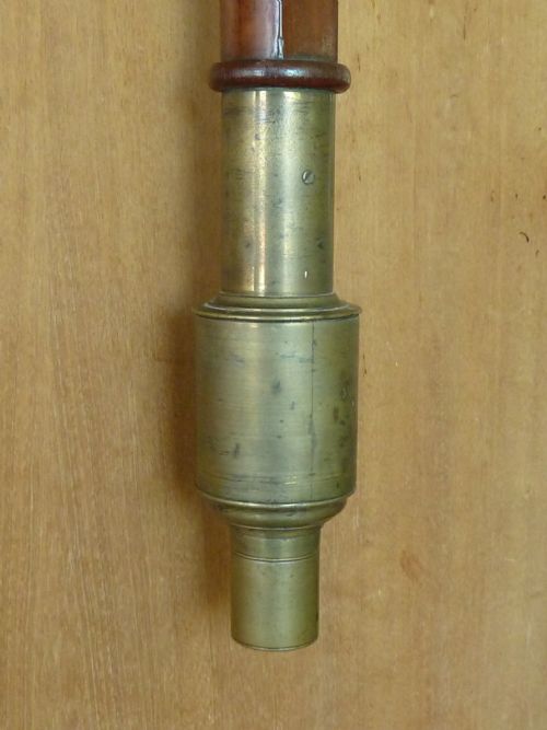 ENGLISH GEORGIAN MARINE STICK BAROMETER GOWLAND LONDON - ADDITIONAL PHOTO 4