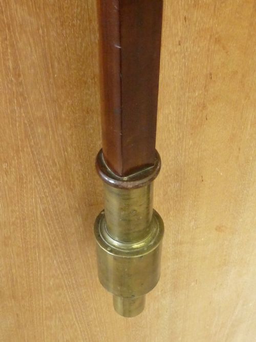ENGLISH GEORGIAN MARINE STICK BAROMETER GOWLAND LONDON - ADDITIONAL PHOTO 6