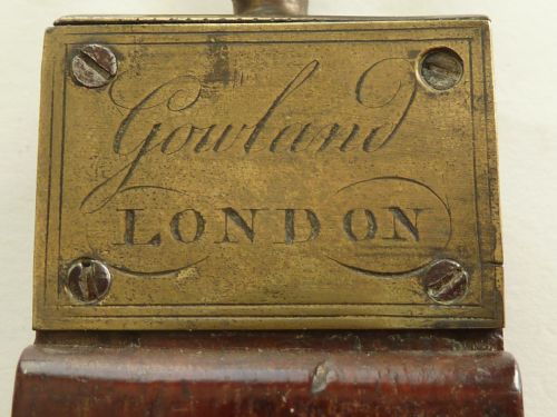 ENGLISH GEORGIAN MARINE STICK BAROMETER GOWLAND LONDON - ADDITIONAL PHOTO 10