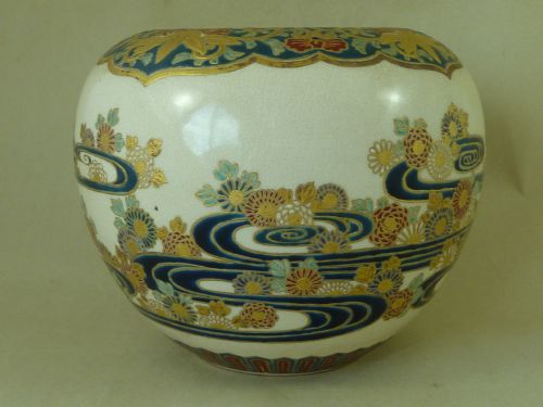 ANTIQUE IMPERIAL JAPANESE SATSUMA VASE MEIJI SIGNED POTTERY MARK - ADDITIONAL PHOTO 1