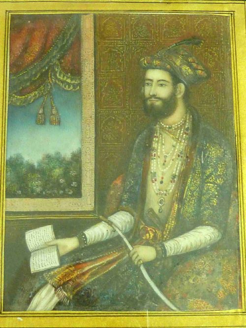 PAIR ANGLO INDIAN PORTRAIT MINIATURE PAINTING ORIGINAL ANTIQUE - ADDITIONAL PHOTO 2
